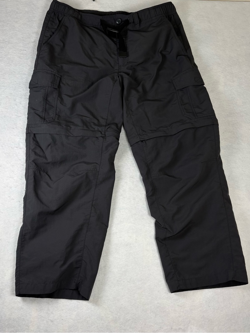 Eddie Bauer Black Cargo Zip-Off Outdoor Pants